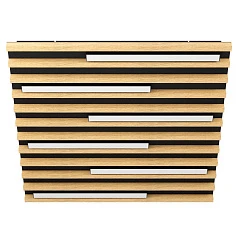 купить стильные 390427 Настенно-потолочный светильник MARREIRA, 6x8,5W(LED), 6300lm, L575, B575, H60, сталь, черн/дерево