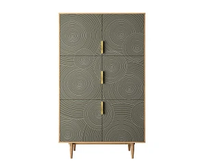 Большой комод с шестью дверками "Line" R20/browngrey в интернет-магазине