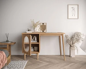 заказать Стол рабочий "Bubble" с левой тумбой арт BBL09 в интернет-магазине