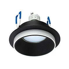 фото 900453 Встраиваемый светильник CAROSSO, 35W (GU10), ?93, алюминий, черный, белый