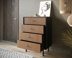 фото Комод вертикальный с четырьмя ящиками "Emerson" арт EM18