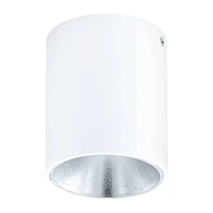 заказать 94504 Светодиодный потолочный светильник POLASSO, 1х3,3W (LED), ?100, белый, серебряный