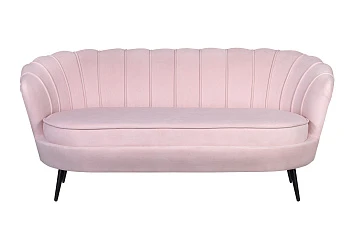 Дизайнерский диван Pearl Triple Pink на черных ножках в интернет-магазине